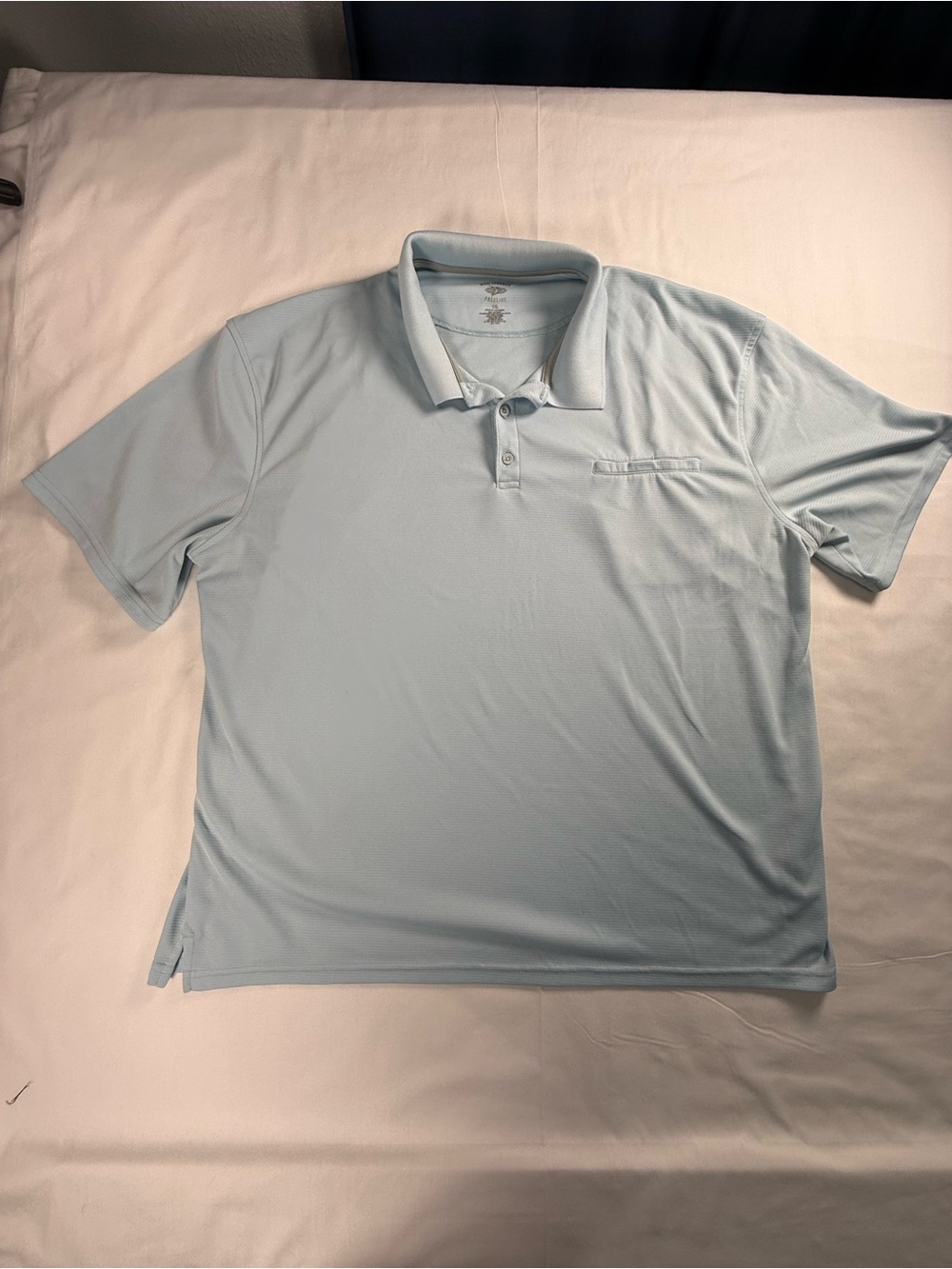 Reel Legends Freeline Mens XXL Polo Shirt Light Blue Performance Fishing Golf